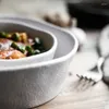 Skålar kreativ keramisk skål specialformad soppa stor fruktsallad västerländsk grönsakskok