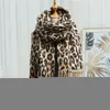 Schals 2023 Luxus Leopard Winter Schal Frauen Pashmina Kaschmir Dicke Decke Warme Lange Schals Wraps Dame Quaste Weiblichen Foulard