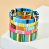 Pulseiras de charme punk pulseras moda bracelete diy para mulheres com miçangas boho tila pulgle multicolor jóias de praia de verão étnico de verão