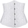 Kvinnors shapers stål benad jacquard korsett midja tränare underbust bustier 24 boning gorset front busk korsett sexig outfit korseretro