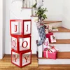 Gift Wrap Letter Transparent Boxes 3pcs JOY Creative Christmas Box