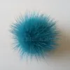 Berets 5pcs/lot Wholesale Price Real Ball DIY 5-6cm Genuine Pompom For Women Winter Keychain Beanies Hat TKF012orange