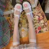 Женские носки Wave Point Harajuku Lolita Gothic для девочек корейский японский стиль белые чулки кружев милые черные прозрачные смешные