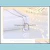 Pendant Necklaces Summer Style Rose Gold Color Crystal Double Heart Luxury Jewelry Love Valentines Day Wedding Drop Delivery Pendants Dhdsw