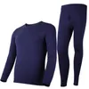 Sous-vêtement thermique homme Couple rasé hommes et femmes Base automne hiver couleur unie mince coton Long Johns costume