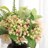 装飾的な花30cm/4pcs結婚式ガーランドパーティーホームショップ装飾のための人工ブルーベリーブランチバカ植物