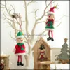 Christmas Decorations Ees Plush Boy And Girl Pendant Xmas Elf Dolls Tree Hanging Ornaments Kids Gifts Paa9952 Drop Delivery Home Gar Oto8W