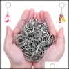 Sleutelhangers Lanyards 300 Stuks Sier Swivel Snap Haken O Sleutelhangers Met Open Jump Ring Metalen Karabijn Gesp Sleutelhanger Voor Craft Dhlbe