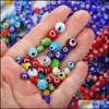 Stone 6Mm 8Mm Lii Evil Blue Eye Loose Beads For Jewelry Making Diy Bracelet Necklace Handmade Jewellry Findings Drop Delivery Ot4Qk