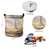 Laundry Bags Paris Tower Scenic Street Flower Building Dirty Basket Foldable Home Organizer Clothing Kids Toy Storage