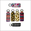 Party Favor Floral Printed Key Chain Wristband Keychains Neoprene Ring Wristlet Keychain 11 Designs Wholesale Wy563Q Drop Delivery H Dhacv