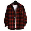 Men's Casual Shirts Autumn Tops Single-breasted Men Shirt Color Matching