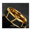 Cluster Rings Korean Tungsten Gold Ring For Men 815 R2 Drop Delivery Jewelry Dhjfa