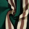 Polos pour hommes Polo tricoté d'été pour hommes couleur contrastée simple boutonnage à manches courtes imprimé à rayures tricoté hauts d'été vêtements masculins 230130