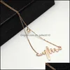 Pendant Necklaces High Quality Ecg Chain Necklace Stainless Steel Cute Heart For Women Fashion Accessories Jewelry Wholesale Drop De Dhpkx