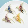 Brooches Crystal Phoenix Bird For Women Men 5-color Enamel Flying Beauty Party Office Brooch Pins Gifts