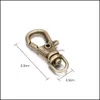 Nyckelringar 10st/ Lot Keychain Hummer Swivel CLASPS FￖR RING METAL HOOK Craft Diy Chain Accessories Drop Leverans smycken OTA9X