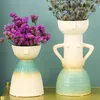Vase Nordic Creative Ceramic Vase Home Decoration Living Room Hydroponic Flower Afrignalsコンテナデスクトップヘッド