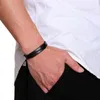 Bangle Skute Fashion Sports Bracciale in pelle microfibra in acciaio inossidabile opaco Braccialetti per uomo Casual Pulseira Wristband Gioielli alla moda