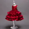 Vestidos de menina vestidos brancos para crianças roupas de renda para crianças vestido infantil banheira tule bolo bolo de princesa festas casamentos de dança de dança