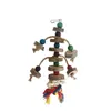 Altre forniture per uccelli pappagalli masticare giocattolo colorati perle in legno corde blocchi naturali lacrimale per la mini macaw 230130