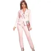 Trajes de mujer Chaqueta de traje Slim Sexy Streetwear Manga larga Mujer Primavera Verano 2023 Elegante chaqueta de boda Chic 2 piezas