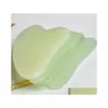 Party Favor Natural Xiuyan Stone Green Jade Guasha Gua Sha Board Masr för skrotterapi Jades Roller Wll901 Drop Delivery Home Garde DHFLW