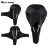 s WEST BIKING Bicycle 3D Liquid Silicon Gels Cycling Seat Mat Comfortable Cushion Soft Anti Slip Bike Saddle Cover 0131