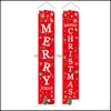 Christmas Decorations Couplet Flag Banner Wall Pendants Door Hanging Couplets Xmas Party Supplies Outdoor Garden Parties Decoration Dh9Td