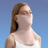 Scarves Summer Sunscreen And Scarf UV Protection Sun Neck Riding Veil Chiffon Women Face Protective 2023