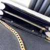 Designer luxury envlope Chains bags Women Lady Evening bag Handbags Shoulder Messenger Tote Purse Genuine Leather Caviar full packaging