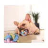 Hondenspeelgoed Chews Pet Sound Elastic Chew Ball Gebreide contrast Kleur Grind Tanden Tandborstel Tandgoed Training Product WQ235 Drop Delivery Hom DHVXO