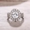 Trouwringen Caoshi Graceful Lady Finger Ring met prachtige ontwerp briljante zirconia sieraden voor vrouwen zilveren kleuraccessoires feest