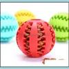 Dog Toys Chews Pet Rubber Leaking Food Ball Cat Chew Toy Interactive Elasticity Watermelon Bite Resistant Dogs Teeth Clean Play Ba Dh32C