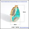 Takılar Drendy Druyzy Akik Kolye Terazisi Doğal Taş Irregar MTI Renk DIY Mücevher Yapma Bileklik Damlası için Altın Kaplama Del Otlr3