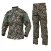 Men's Tracksuits Exército Militar Tático Militar Camisa Calça CAMO CAMOFLAGEM Combate nos EUA Terno de roupas Airsoft Hunt 230130