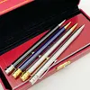 Gel Pennen Fijne pool Ballpoint Ballpoint Classic Luxury Brand Metal Resin Business Office Writing Stationery Top Gift 230130