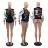 Vestes pour femmes Harajuku Bomber Femmes Manteau Impression Veste De Baseball 2023 Automne Lettre Régulière Motif Casual Varsity Hiphop Streetwear