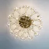 Lampadari Europa Lampade di cristallo Sala da pranzo circolare Soggiorno Lampadari a LED Luci Fiore Post Modern Restaurant Lighting
