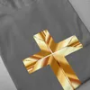 Magliette da uomo 2023 Unico Golden Christian Cross Abbigliamento Blu Moda Estate Manica corta di alta qualità
