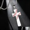 Colares de pingentes de colar de beisebol de a￧o inoxid￡vel para mulheres e homens vers￭culos da B￭blia Christian Religion Jewelry Gret Drop Deliver Otixe