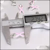 Charms 50 Pcs/ Lot European Breast Cancer Awareness Pink Ribbon Charm For Bracelets Necklace Jewelry Women Drop Delivery Findings Com Otro9