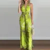 Dames Jumpsuits Rompertjes Dames Zomer Sexy Bloemenprint Jumpsuits Boho Mouwloos Ruglooze Wijde Pijpen Lange Overalls Rompertjes Vrouwelijke Losse Overalls Jumpsuit 230131