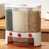 Förvaringsflaskor ris dispenser väggmonterad torr mat hink container hemavdelning tätning insekt och fuktbevis köklåda