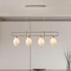 Lampade a sospensione 2023 Creativo moderno in ceramica con paralume bianco Ristorante Penant Light Nordic Iron Luxury Home Decor Table Bar Lampadario lungo