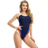 Damen-Badebekleidung DAISSIONI, gepolsterter Tankini ohne Bügel, Racerback und ausgeschnittener Rücken, einteiliger sportlicher Triangel-Unterteil im Slava Store