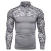 T-shirts hommes T-shirt de camouflage tactique pour hommes, uniforme de combat militaire en plein air, chemise de camping, vêtements de l'armée, fermeture éclair à manches longues, chemise de camouflage 230130