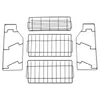 Establecimiento de estante de la estante de la estante de almacenamiento de la cocina de la cocina de tres niveles de tres niveles