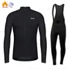 Uppsättningar Raudax Winter Thermal Fleece Jersey Set Sports Team kostym Mountian Cycling Clothing Ropa Ciclismo Invierno Hombre Z230130