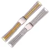 Titta på band rostfritt stålklocka armband kvinnor silver guld klockband 12mm 14mm 16mm 18mm 20mm metallband dubbel lås